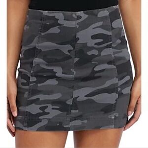 Jolt Gray Camouflage Mini Skirt